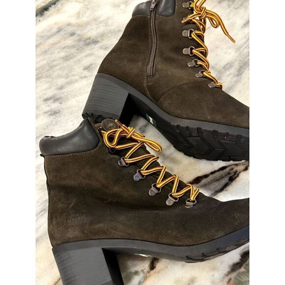 NWOT Women's Cougar Waterproof Suede Leather "Angie" Boots Lace-Up Sz 11 - Picture 2 of 8